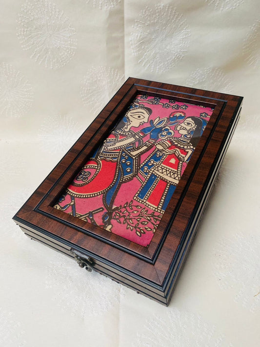Pink Madhubani Jewellery Box
