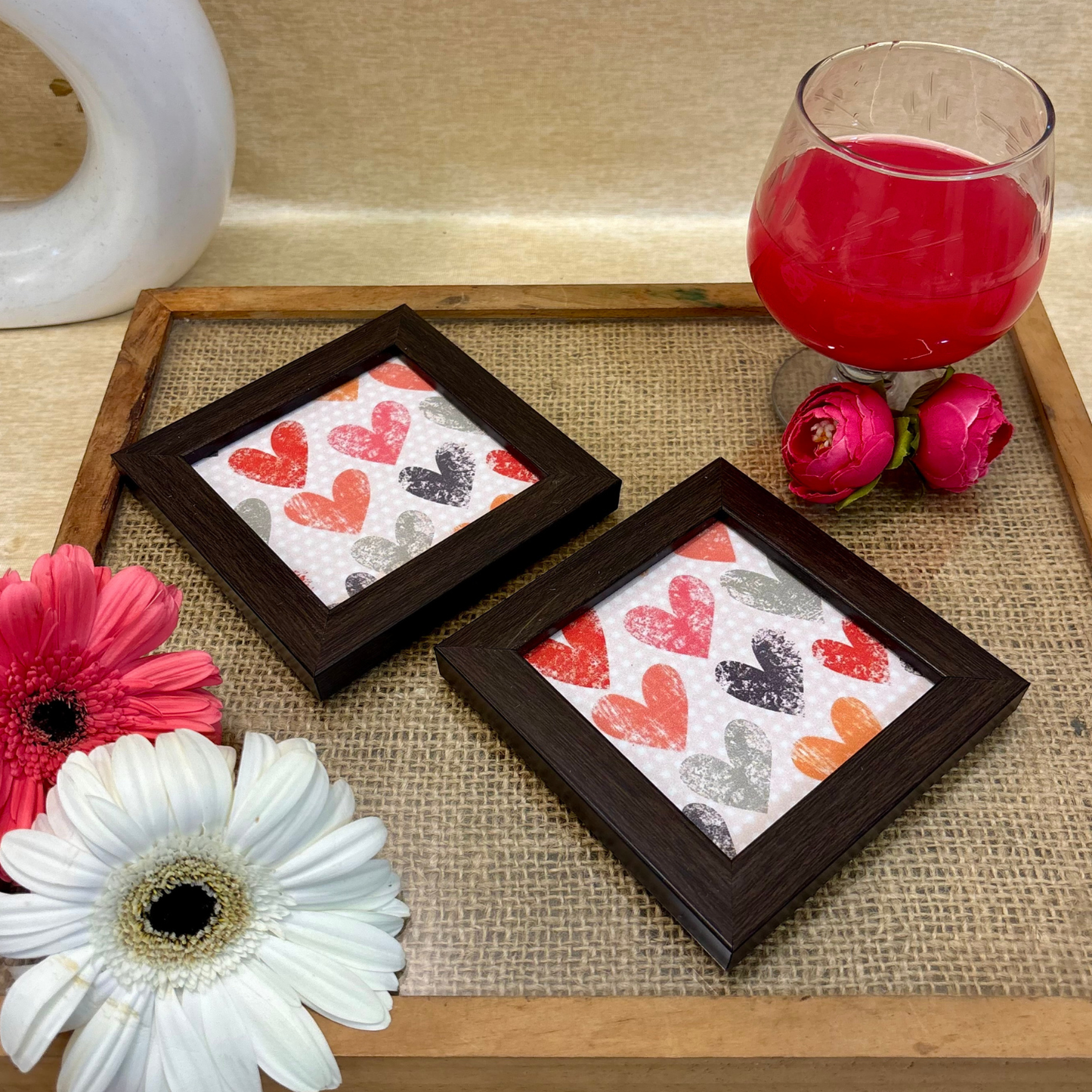 Sweet Hearts Coaster Set