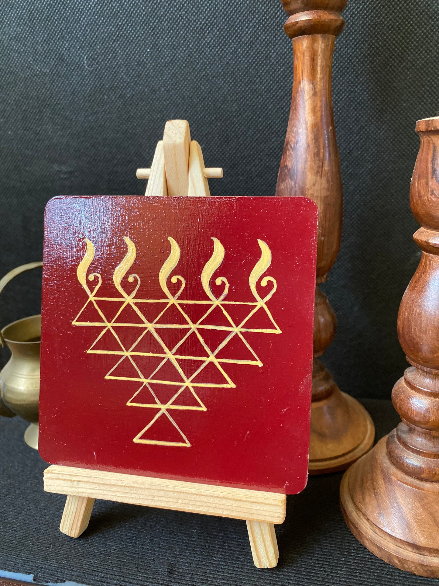 Handpainted Saraswati Canvas