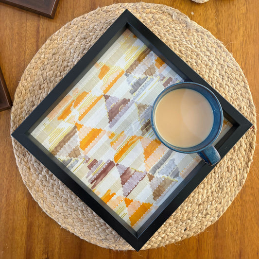 Yellow Trikon Square Tray