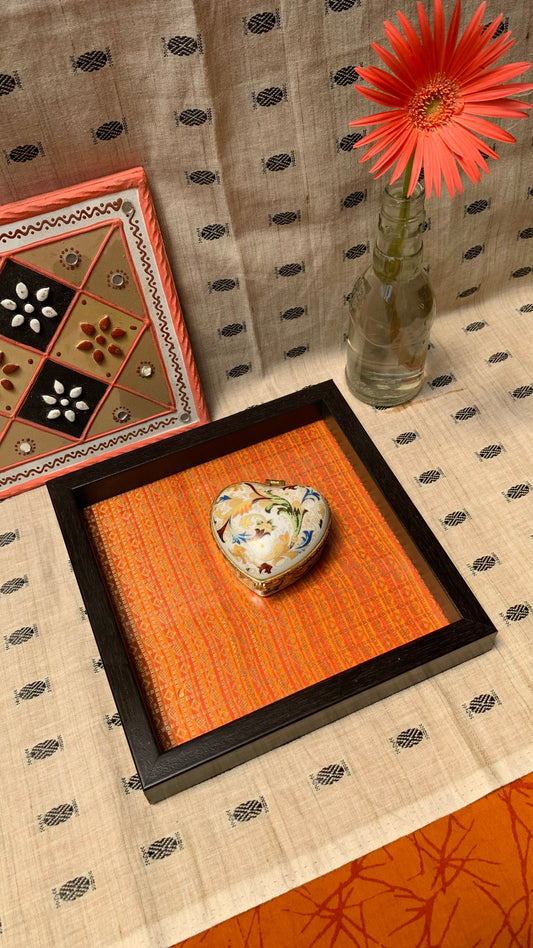 Orange Mini Checks Tray