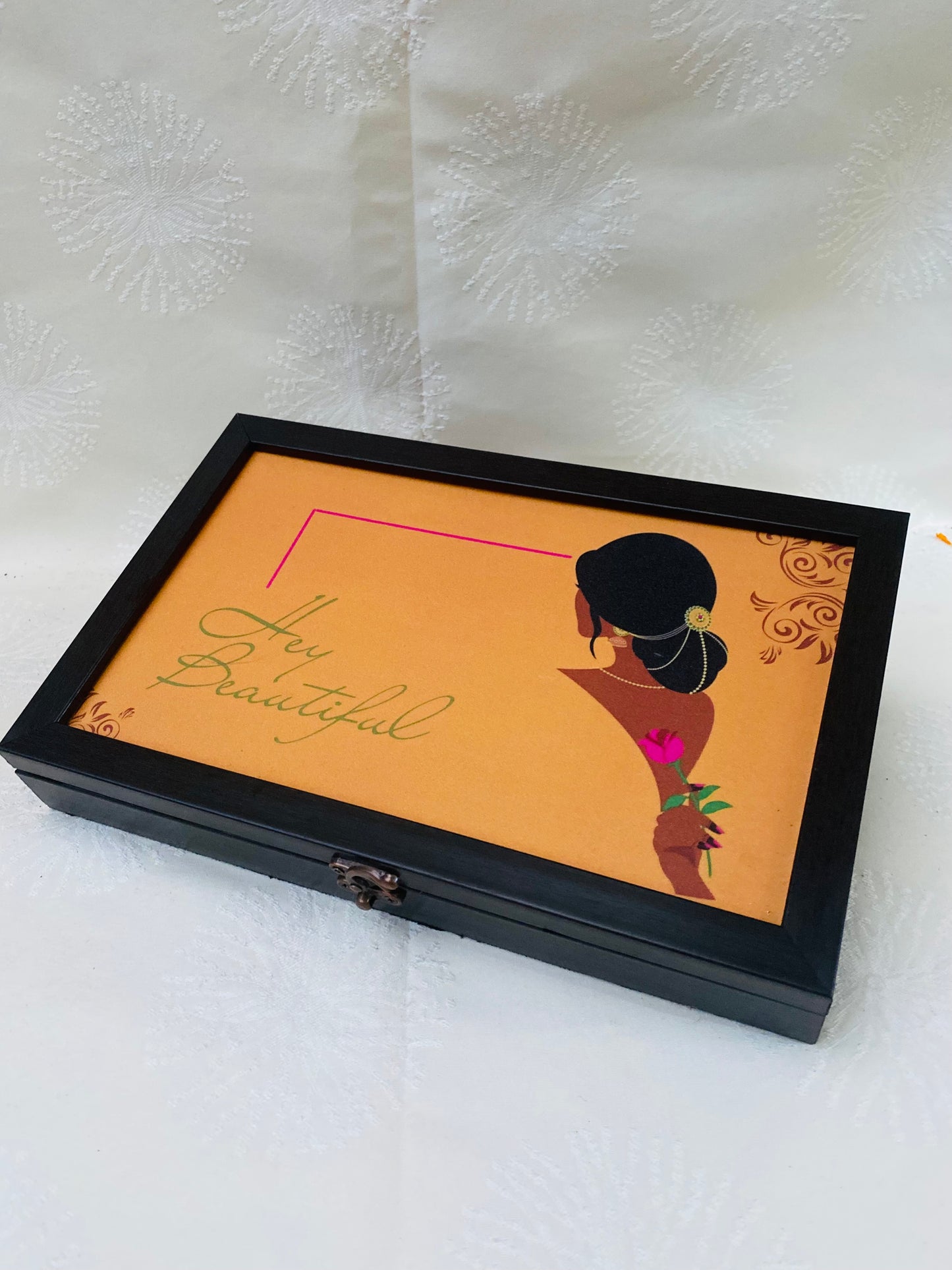 Hey Beautiful Yellow Jewellery Box