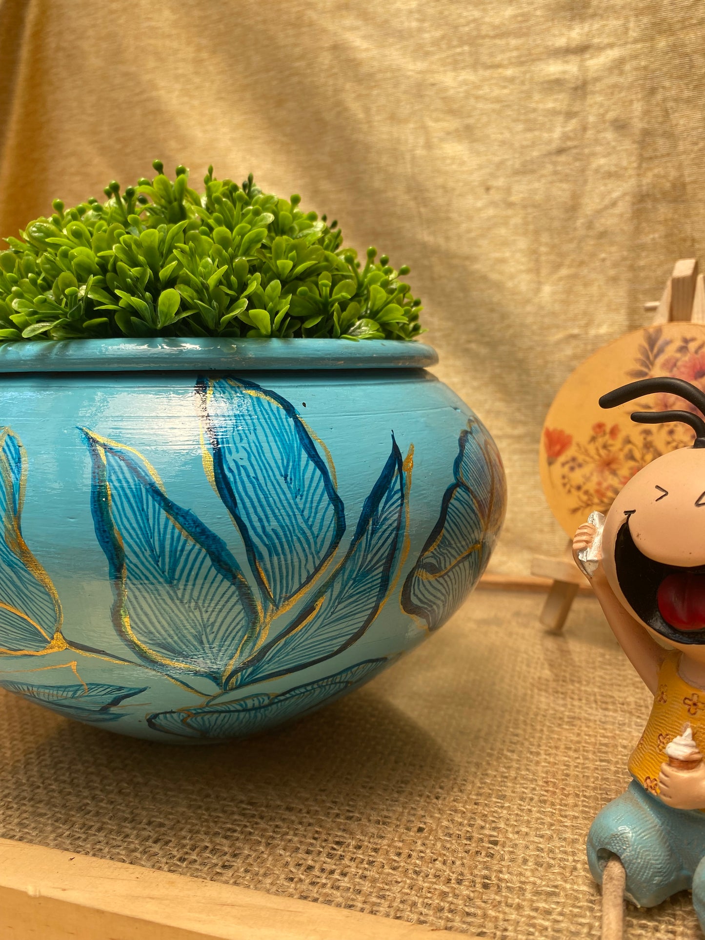 Blue Leaf Planter