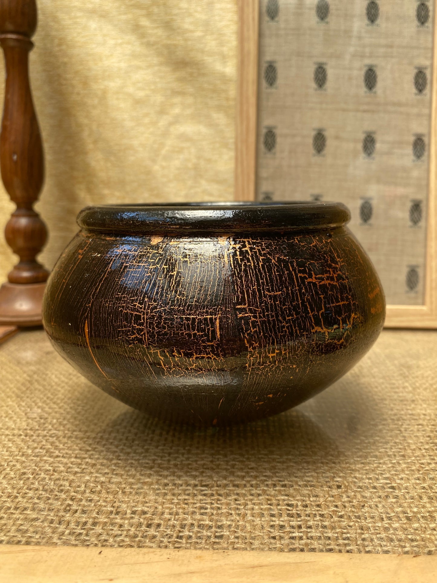 Metallic Crackle Planter Set