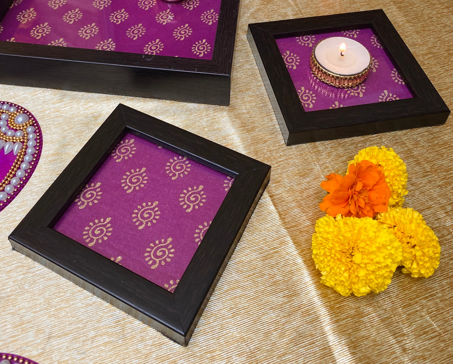 Magenta Pink Coasters (Set of 2)