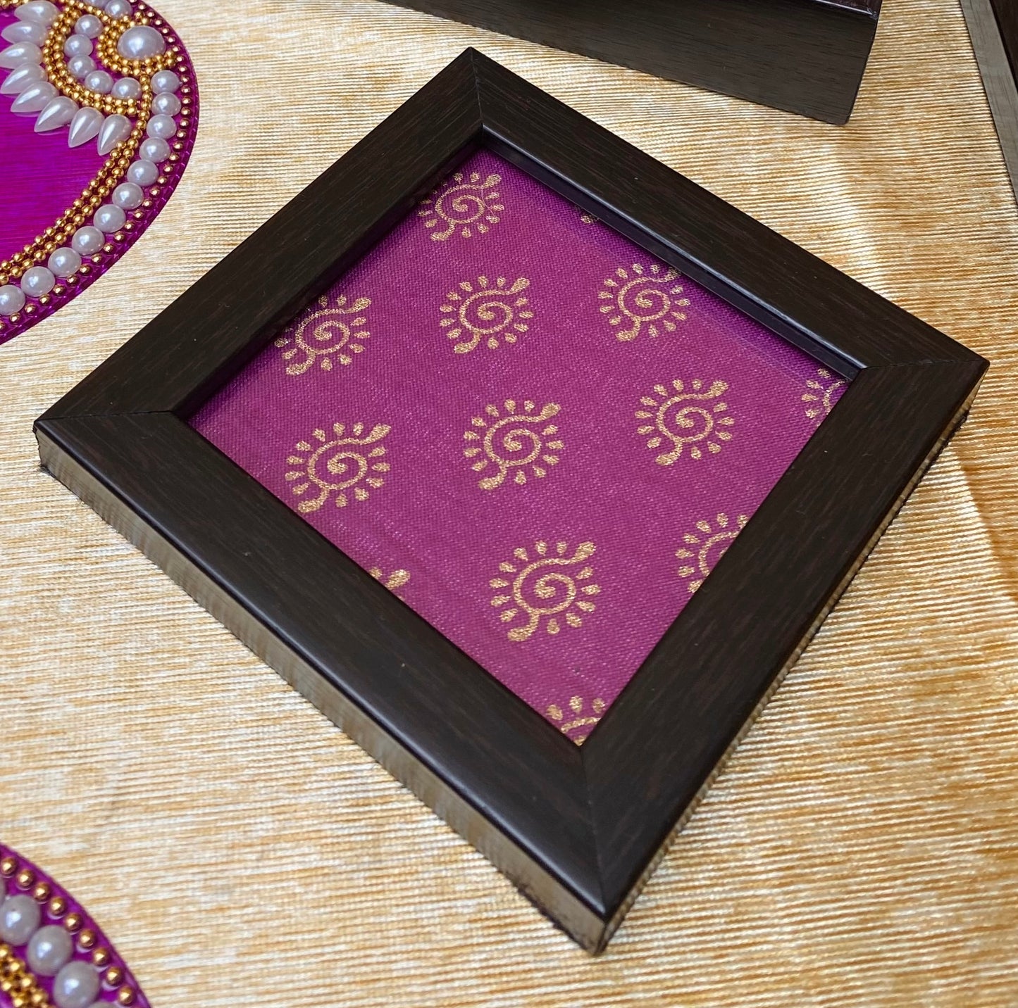 Magenta Pink Coasters (Set of 2)