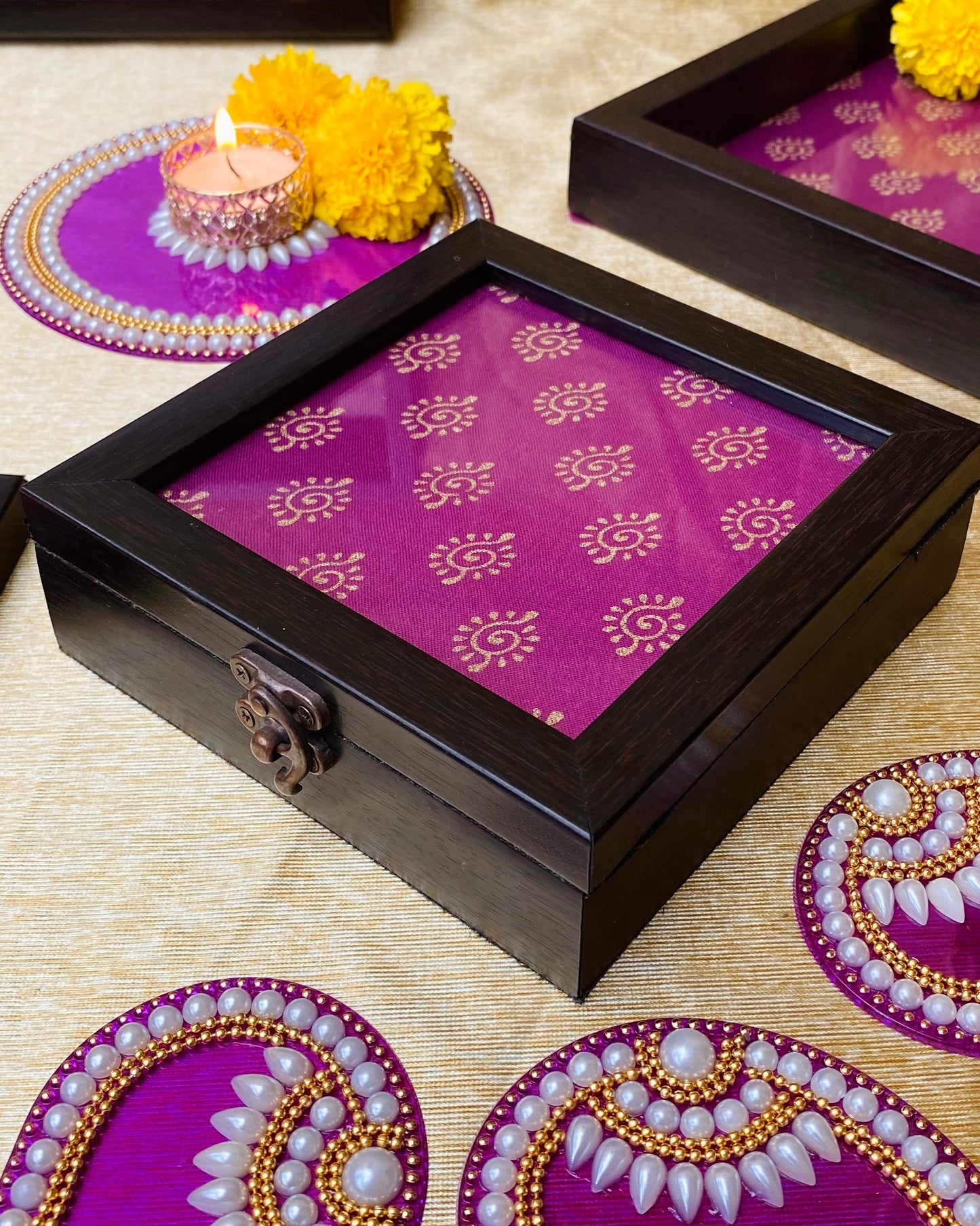 Magenta Pink Jewellery Box