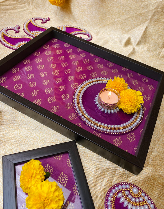 Magenta Pink Rectangle Tray