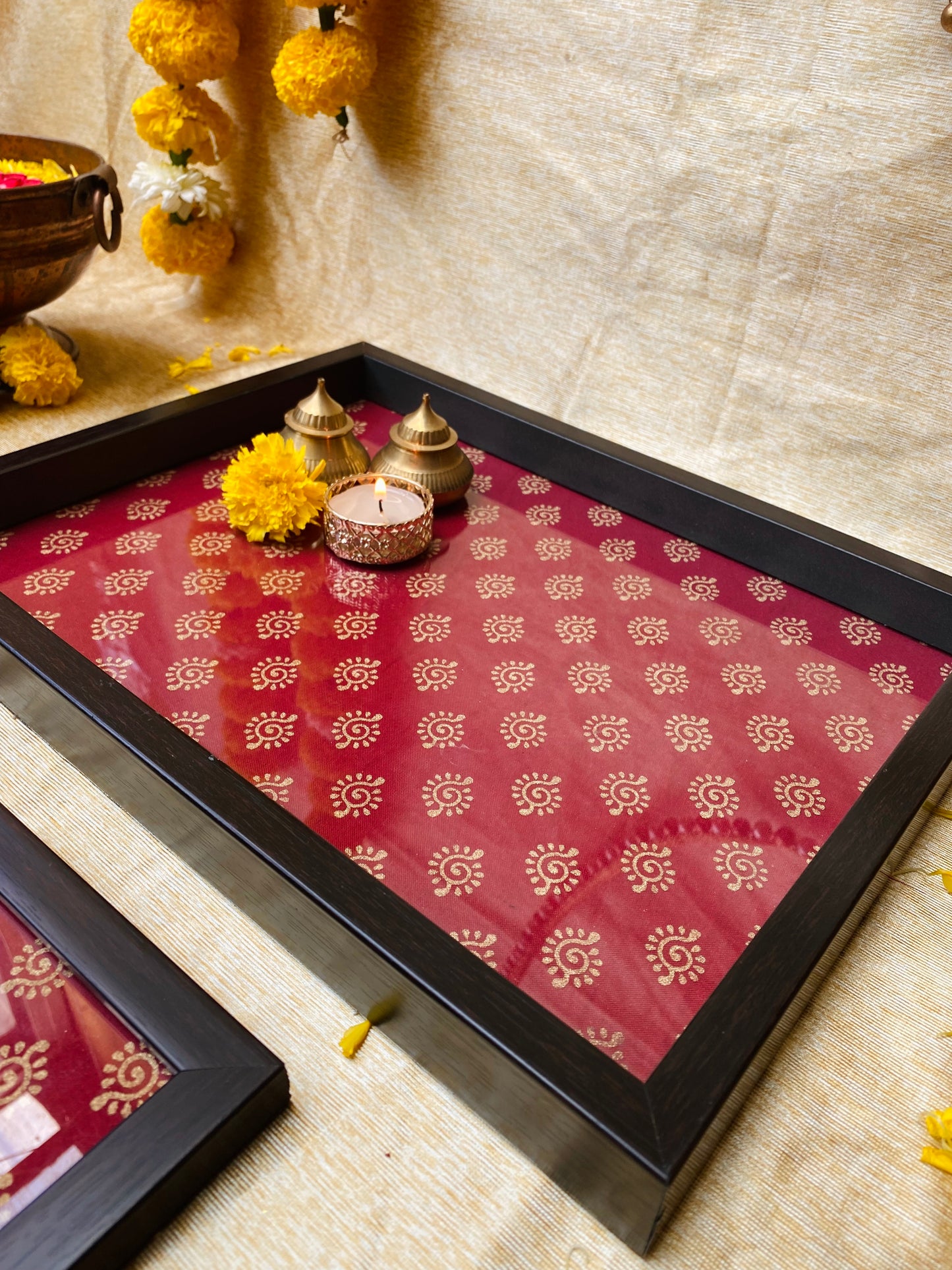 Ruby Red Rectangle Tray