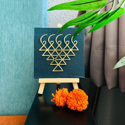 Handcrafted Saraswati Canvas – Ideal for Study Tables, Mandirs & Festive Decor on Dussehra & Saraswati Pooja