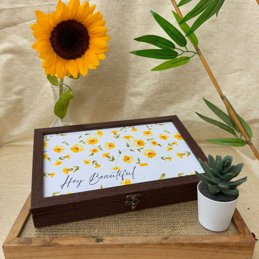 Hey Beautiful Floral Jewellery Box