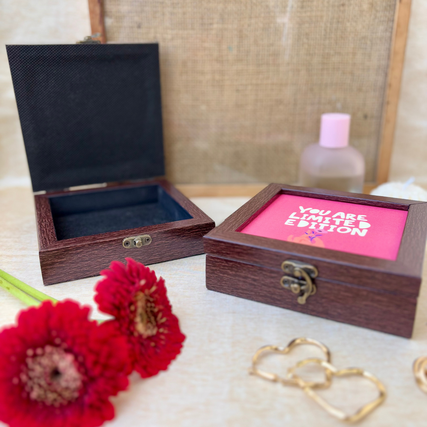 Trendy pink jewelry box for storage and organization, a perfect vanity accessory and gift option