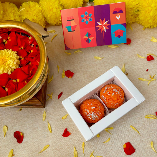 Mithaas Premium Motichoor Ladoo Candle Set of 2 | Decorative Candles | 100% Soy Wax | Perfect Diwali Gift Pack