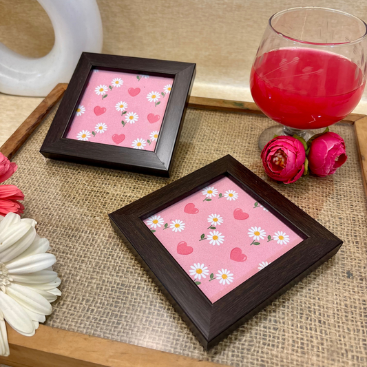 Floral Kisses Coaster Set