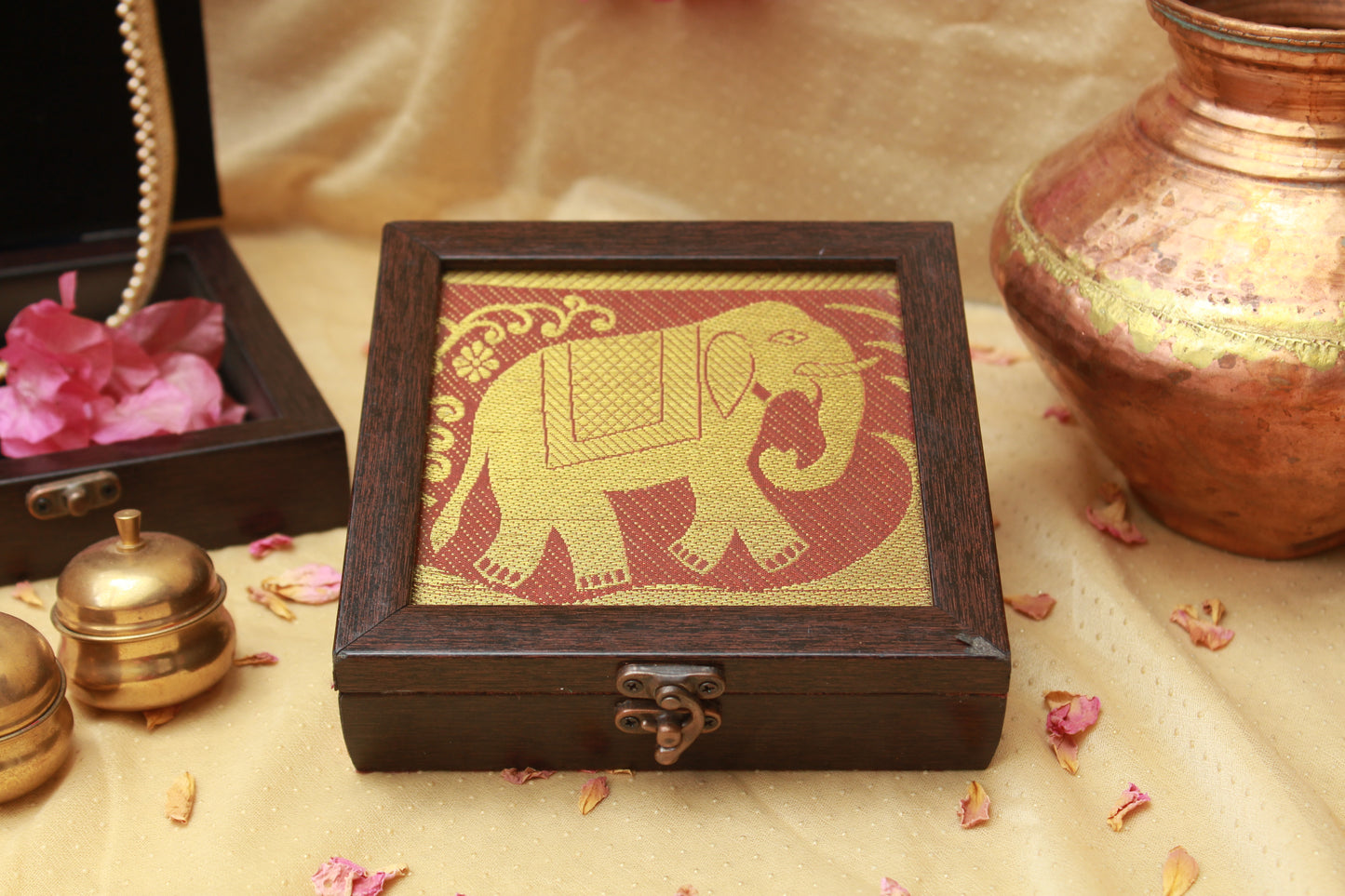 Golden Elephant Jewellery Box