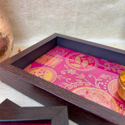 festive serving tray for Diwali and celebrations
luxury tray for wedding hampers and gifting
traditional Indian tray for home décor styling