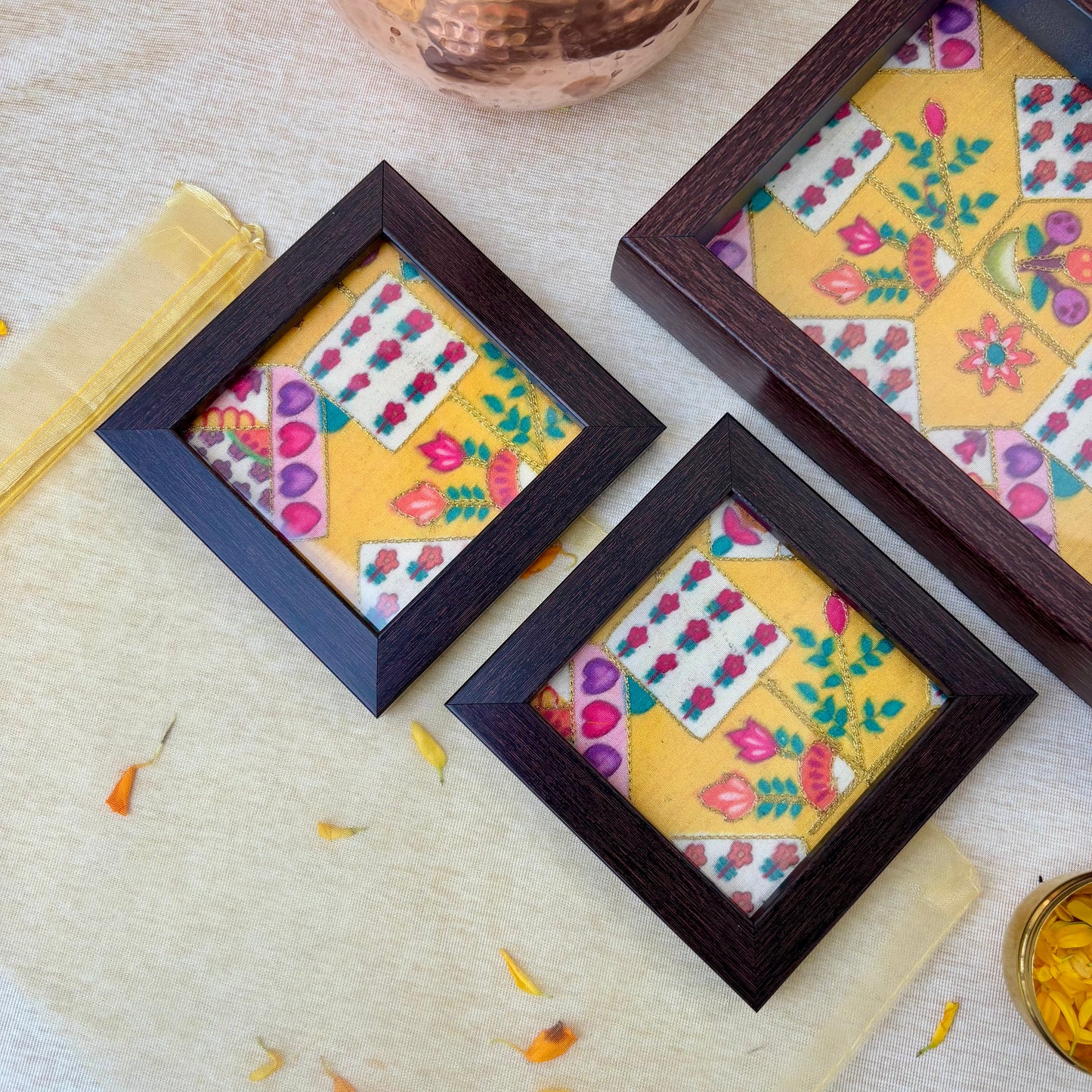 aesthetic floral coasters for modern homes
floral coasters for housewarming gift ideas
designer coasters with flower pattern for table styling