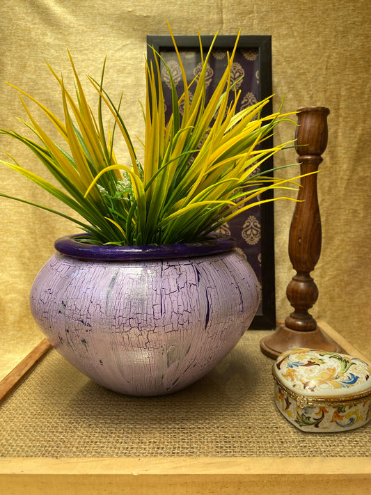 Purple Crackle Planter