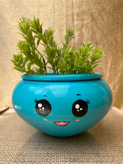 Teal Blue Amused Planter