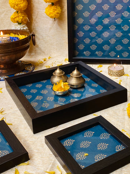 Royal Blue Square Tray