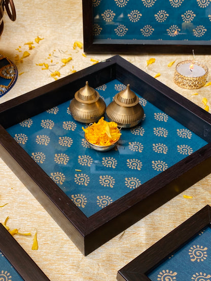 Royal Blue Square Tray