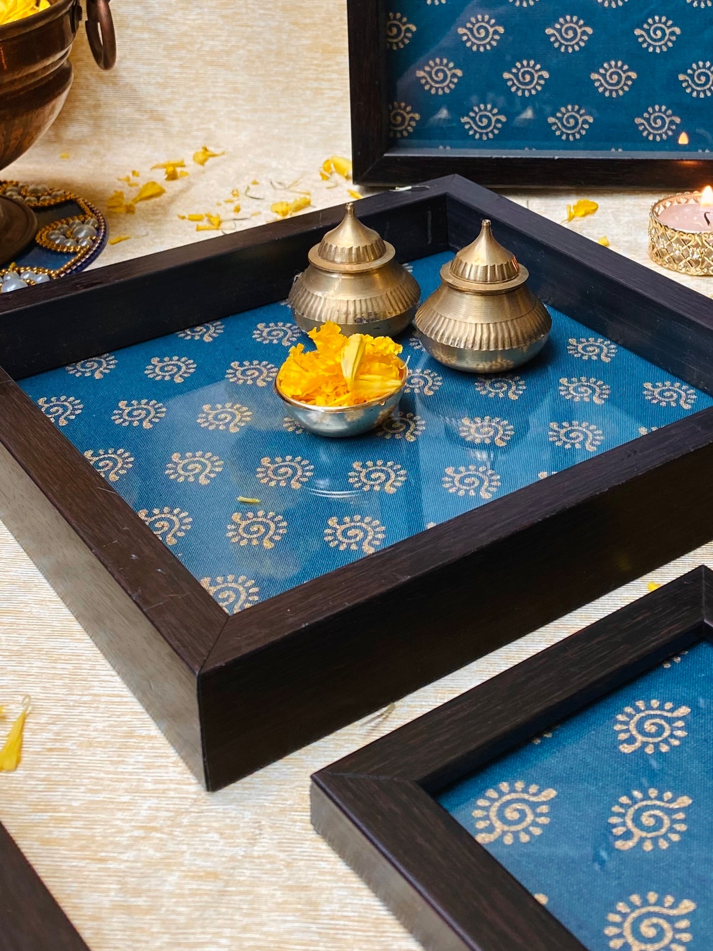 Royal Blue Square Tray