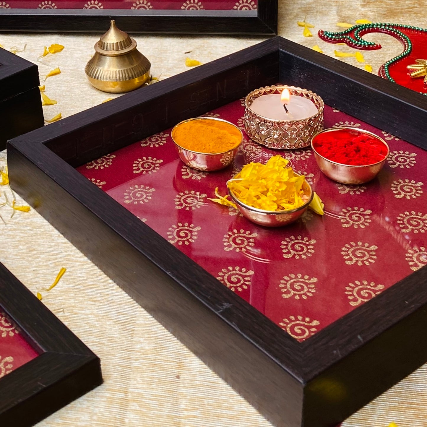 Ruby Red Square Tray