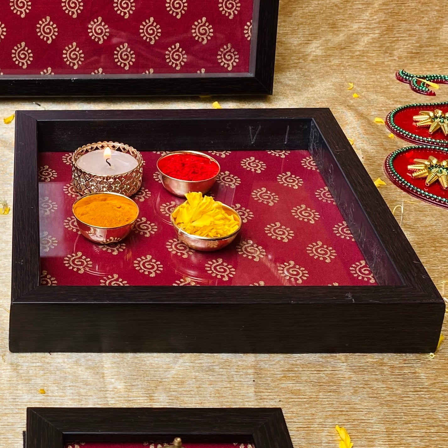 Ruby Red Square Tray